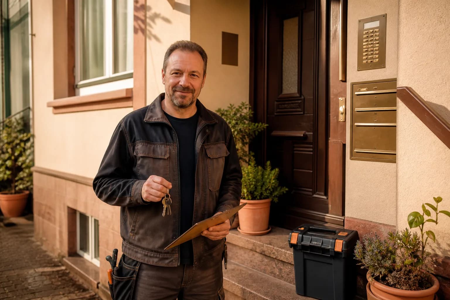 Hausmeister am Eingang — auch für Verwaltungen und Gewerbe in Völklingen