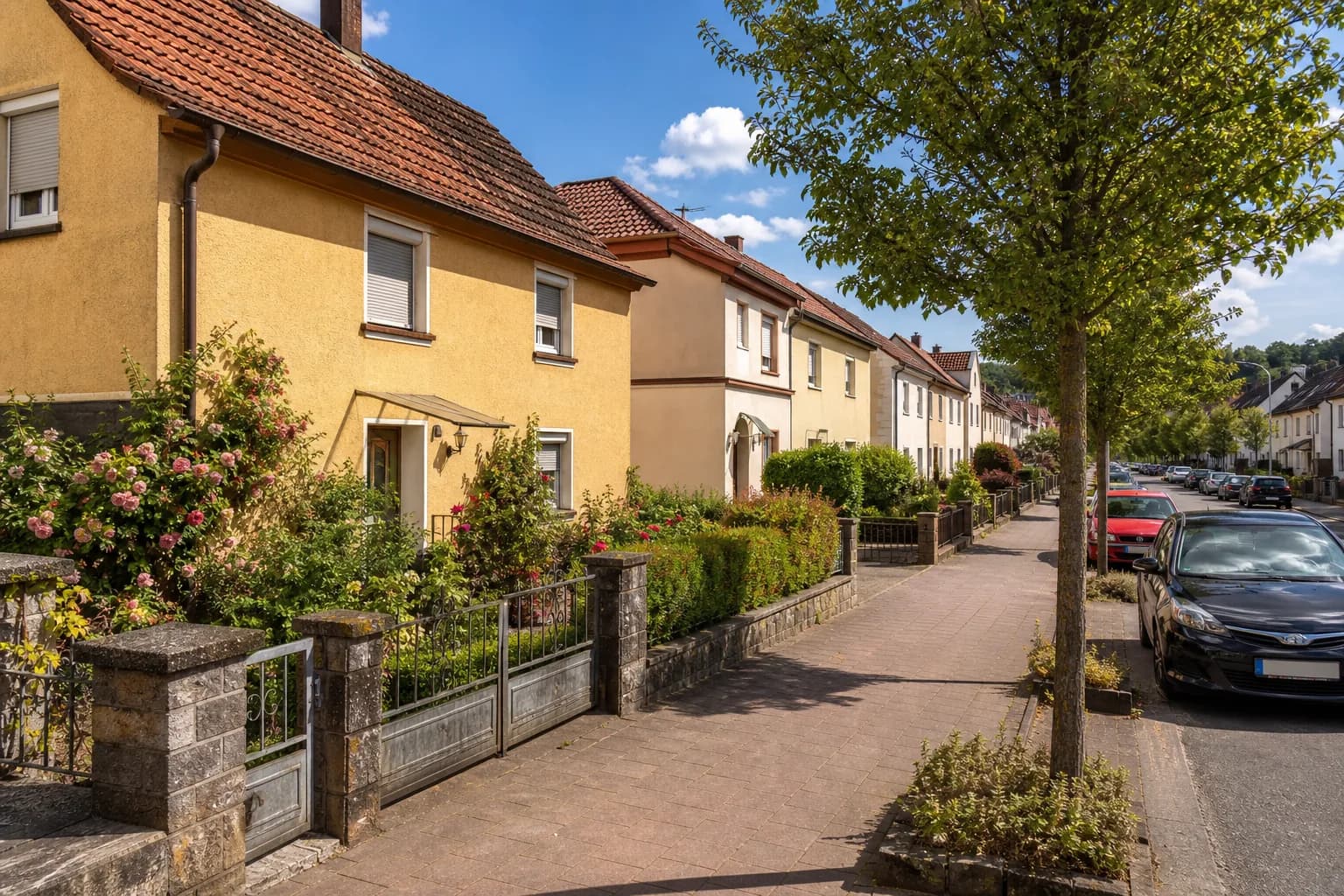 Saarländische Wohnstraße — Einsatzgebiet von ML Hausmeisterservice